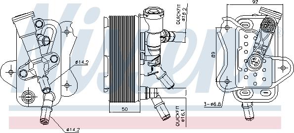 NISSENS 91299 — Chłodnica oleju, automatyczna przekładnia