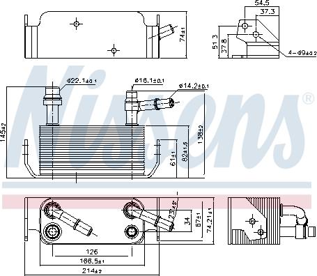 NISSENS 91280 - Chłodnica oleju