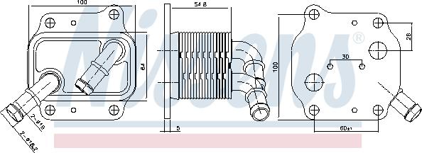NISSENS 91231 — Chłodnica oleju, olej silnikowy