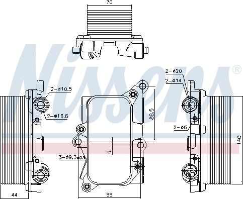 NISSENS 91226 — Chłodnica oleju, automatyczna przekładnia