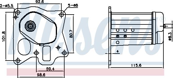 NISSENS 989455 — Chłodnica, recyrkulacja spalin