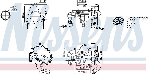 NISSENS 98404 - ZAWÓR EGR VW 1.6TDI-2.0TDI