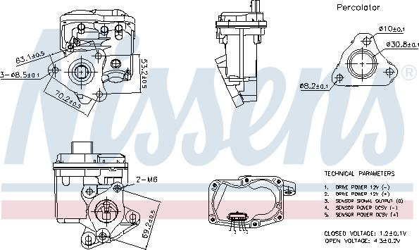 NISSENS 98402 — Zawór AGR
