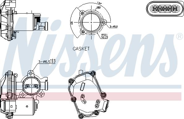 NISSENS 98419 — Zawór AGR