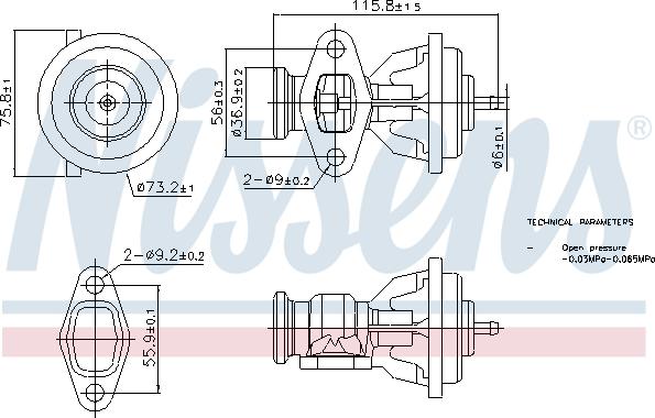 NISSENS 98439 — Zawór AGR