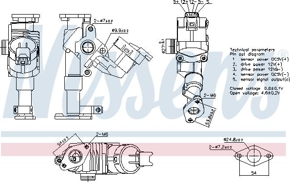 NISSENS 98423 — Zawór AGR