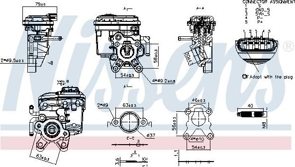 NISSENS 98554 — Zawór AGR