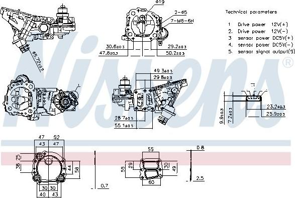 NISSENS 98556 — Zawór AGR