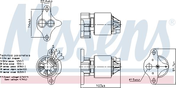 NISSENS 98560 - ZAWÓR EGR CHEVROLET AVEO-SPARK 0.8-1.2