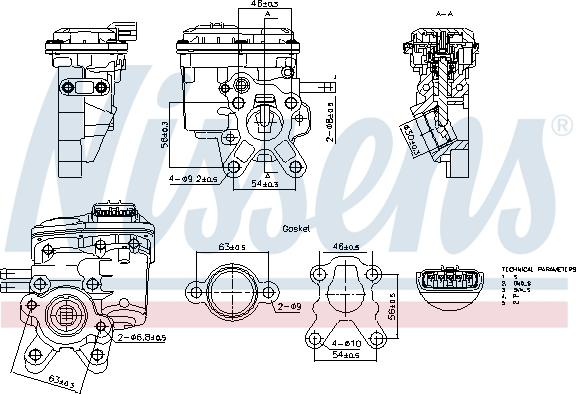 NISSENS 98508 — Zawór AGR