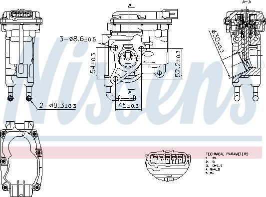 NISSENS 98507 — Zawór AGR