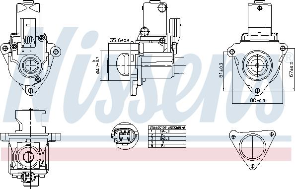 NISSENS 98510 - ZAWÓR EGR HYUNDAI 2.0CRDI