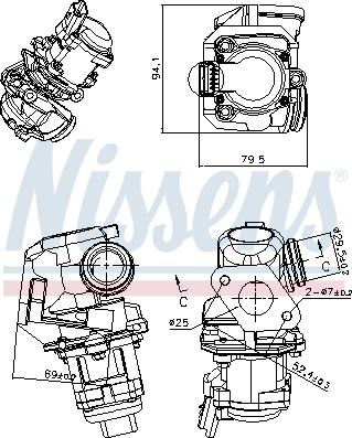 NISSENS 98150 — Zawór AGR