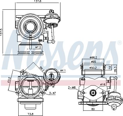 NISSENS 98162 - ZAWÓR EGR VW 1.9TDI