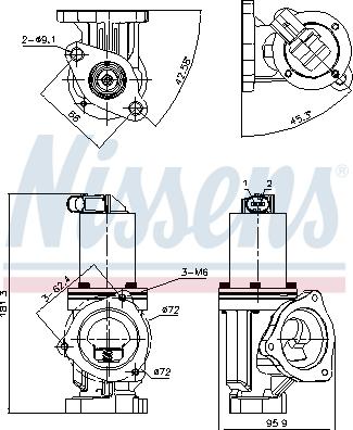 NISSENS 98167 - ZAWÓR EGR HYUNDAI 2.0D-2.2D