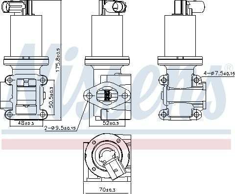 NISSENS 98180 — Zawór AGR
