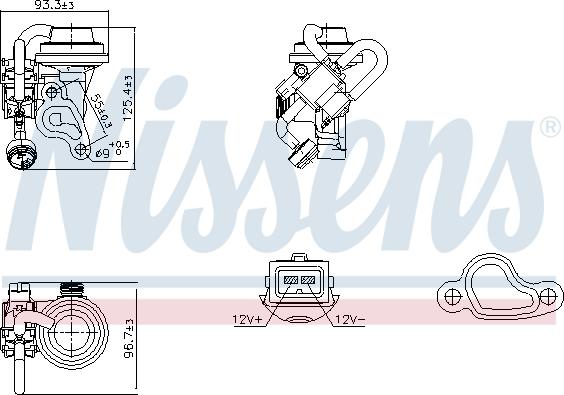 NISSENS 98344 — Zawór AGR