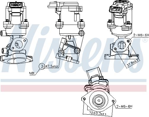 NISSENS 98350 - ZAWÓR EGR LAND ROVER 2.7D