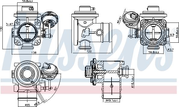 NISSENS 98304 - Zawór EGR