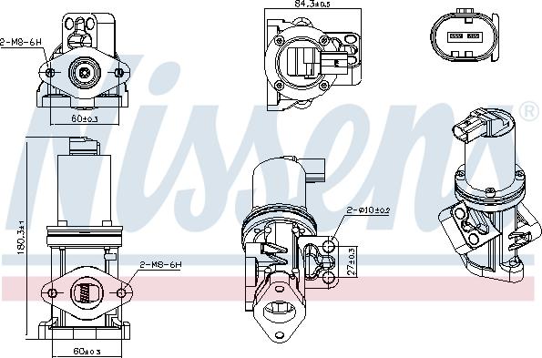 NISSENS 98308 — Zawór AGR