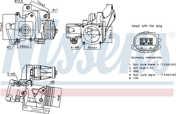 NISSENS 98387 — Zawór AGR