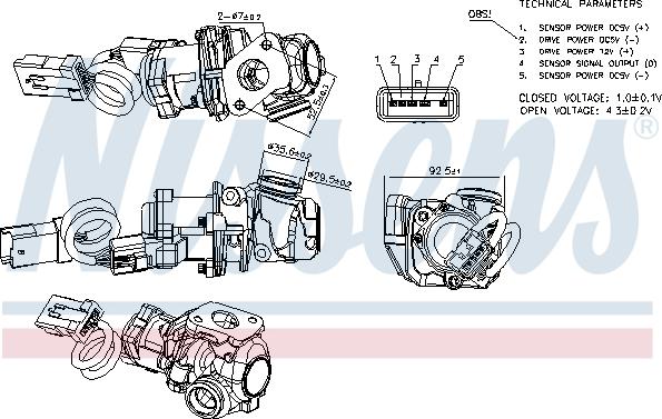 NISSENS 98244 — Zawór AGR