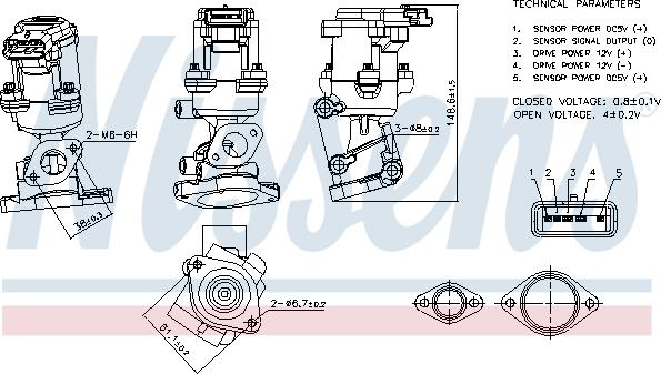 NISSENS 98240 — Zawór AGR