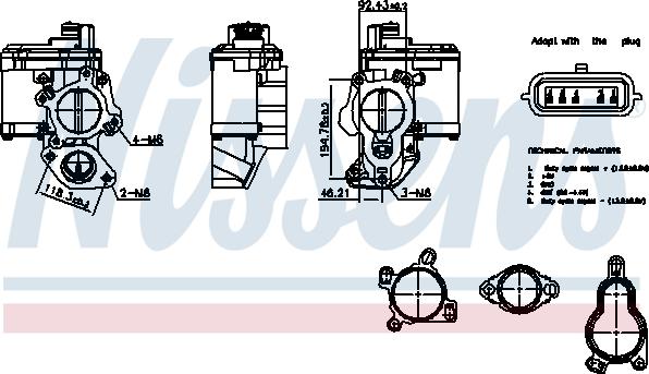 NISSENS 98265 — Zawór AGR