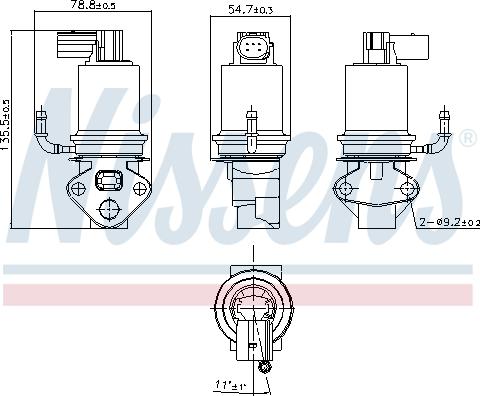 NISSENS 98201 — Zawór AGR