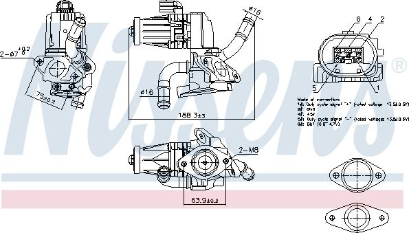 NISSENS 98232 — Zawór AGR
