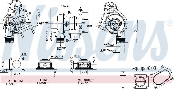 NISSENS 93424 - TURBOSPREZARKA GIULUETTA 10-