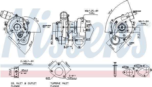 NISSENS 93067 - TURBO TOYOTA 2.5D-4D HILUX