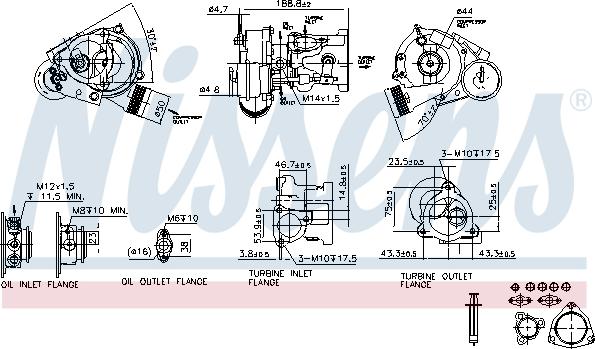 NISSENS 93021 - TURBO VW 1.8T KKK