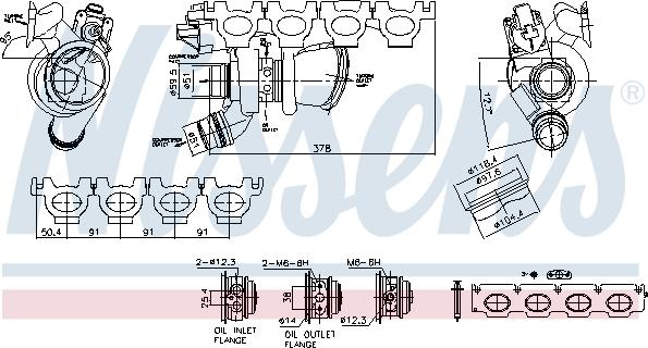 NISSENS 93344 - TURBO BMW 1.6-2.0 F20-F30 Z KOLEKTOREM