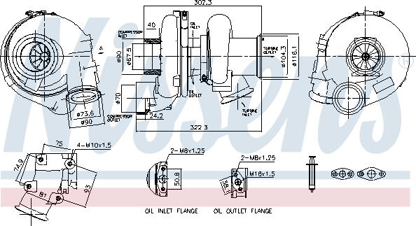 NISSENS 93788 - Turbosprężarka