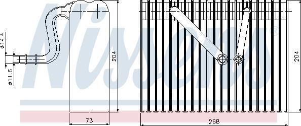 NISSENS 92183 - PAROWNIK KLIMATYZACJI OPEL VECTRA B 95-
