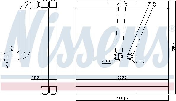 NISSENS 92381 — Parownik, klimatyzacja