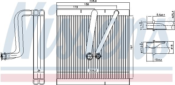 NISSENS 92321 - Chłodzenie parownika i osuszanie powietrza w kabinie w miarę rozszerzania się w nim czynnika chłodniczego