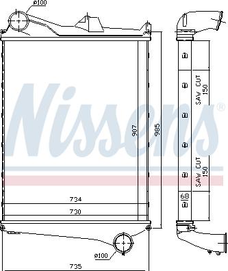 NISSENS 97006 — Chłodnica powietrza doładowującego