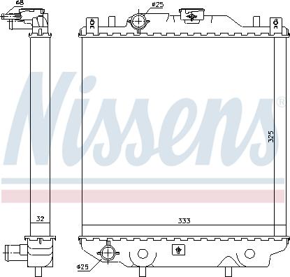 NISSENS 64174A - CHŁODNICA DAEWOO TICO KLY3 95-. SUZUKI ALTO HA11 95-