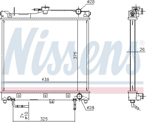 NISSENS 641753 - Główny grzejnik układu chłodzenia