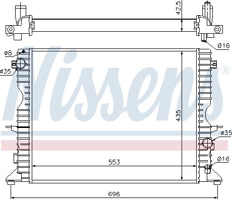NISSENS 64311A — Chłodnica, układ chłodzenia silnika