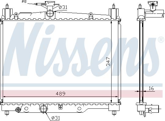 NISSENS 64789A — Chłodnica, układ chłodzenia silnika
