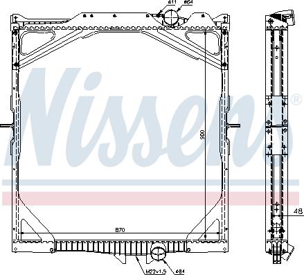 NISSENS 65462A — Chłodnica, układ chłodzenia silnika