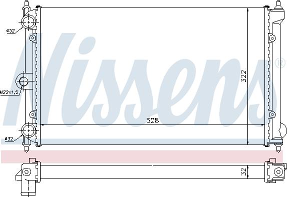 NISSENS 651731 - Chłodnica silnika