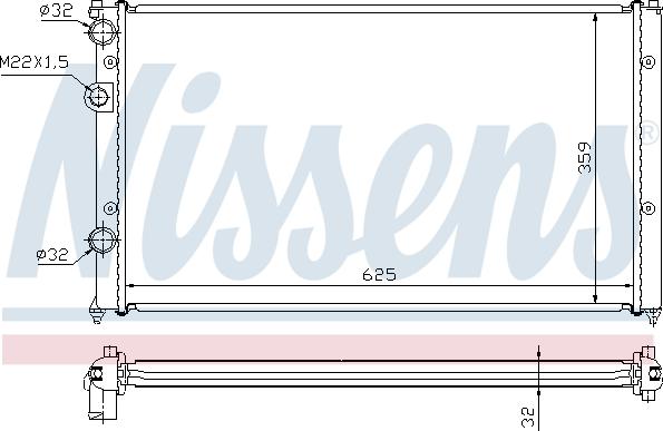 NISSENS 652551 — Chłodnica, układ chłodzenia silnika