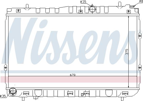 NISSENS 66681 - Chłodnica silnika