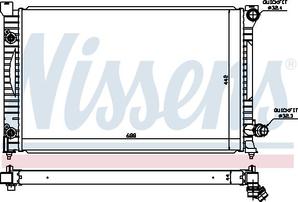 NISSENS 60424 — Chłodnica, układ chłodzenia silnika