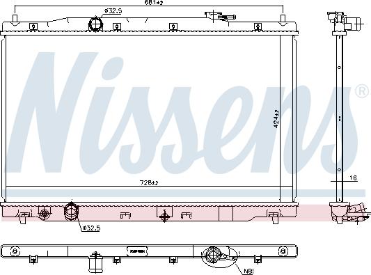 NISSENS 606444 - Chłodnica silnika