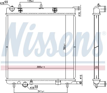 NISSENS 606400 — Chłodnica, układ chłodzenia silnika